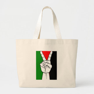 BOLSA TOTE GRANDE SINAL DE PAZ DA BANDEIRA DE PALESTINA
