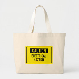 Bolsa Tote Grande Sinal de risco elétrico de precaução