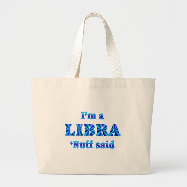 Bolsa Tote Grande Sinal do zodíaco do Libra (Frente)