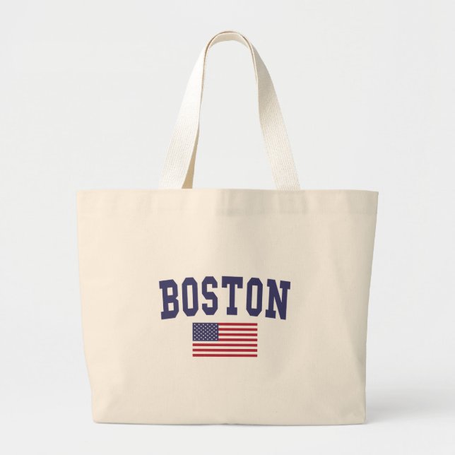 Bolsa Tote Grande Sinalizador Boston EUA (Frente)