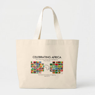 Bolsa Tote Grande Sinalizadores AFRICA DE CELEBRAÇÃO Personalizada