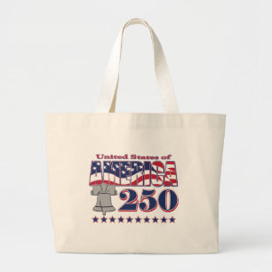 Bolsa Tote Grande Sino da Liberdade de 250 anos da América