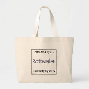 Bolsa Tote Grande Sistema de Segurança do Rottweiler