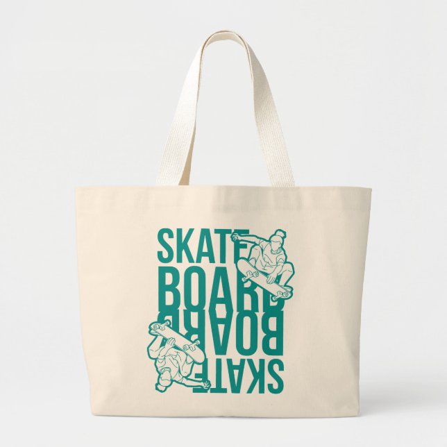 Bolsa Tote Grande skateboard  (Frente)