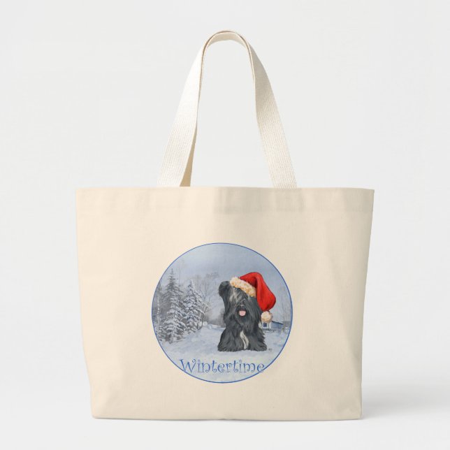 Bolsa Tote Grande Skye Terrier Wintertime (Frente)