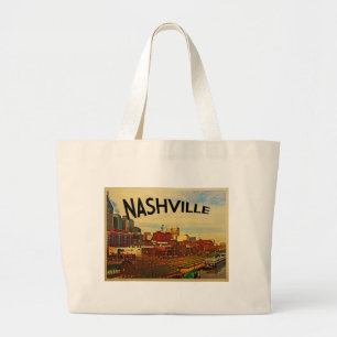 Bolsa Tote Grande Skyline de Nashville Tennessee