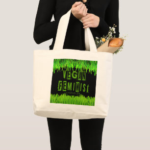 Bolsa Tote Grande SlipperyJoe's vegan feminista chamativa br