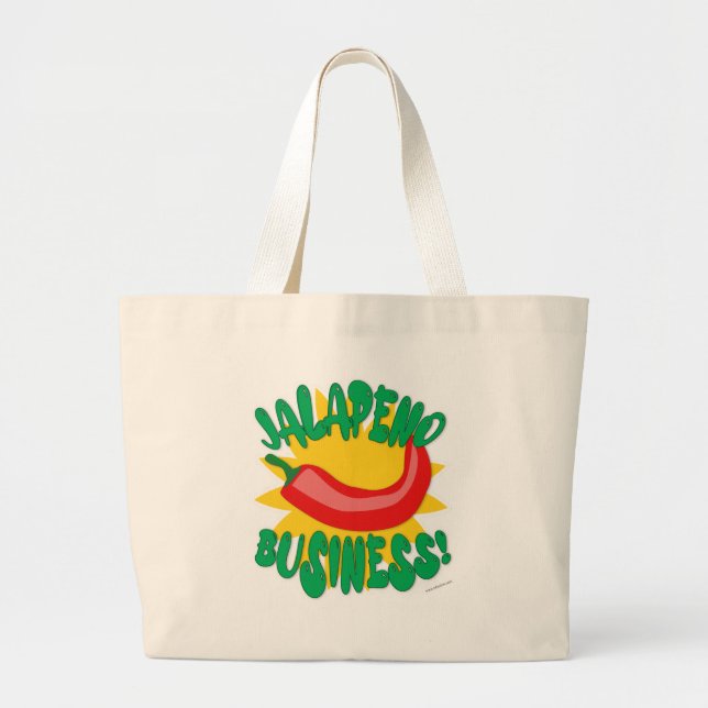 Bolsa Tote Grande Slogan Humor de Pimenta Divertida de Jalepeno Busi (Frente)