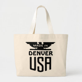 Bolsa Tote Grande Slogan Patriótico Vintage Denver Totebag