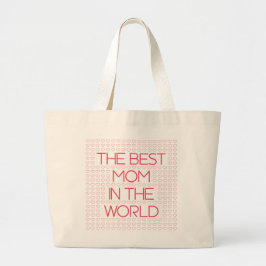 Bolsa Tote Grande Small Red Hearts The Best Mom In The World
