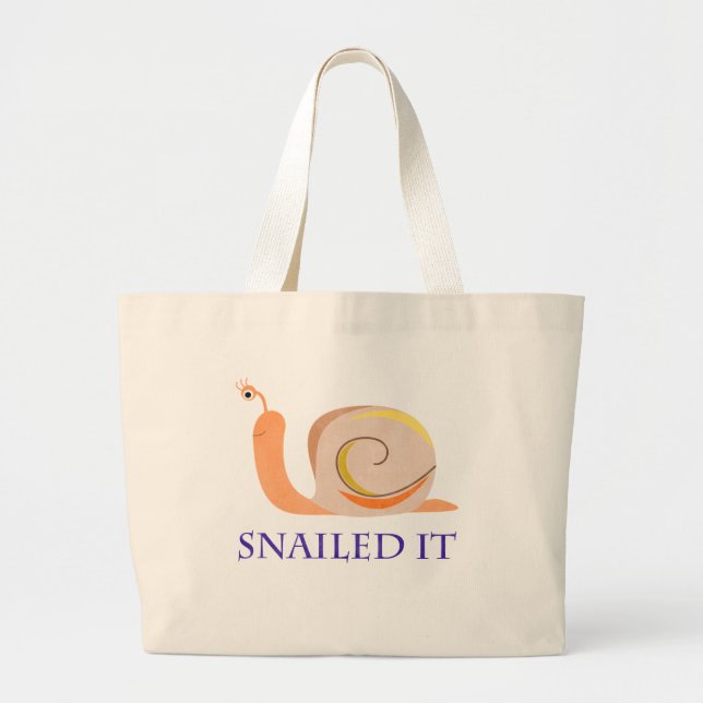 Bolsa Tote Grande Snailed ele (Frente)