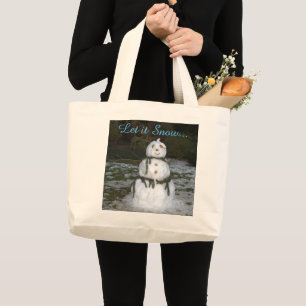 Bolsa Tote Grande Snowman Tote Bag