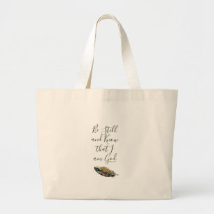 Bolsa Tote Grande Sob Suas Asas, Salmo 46