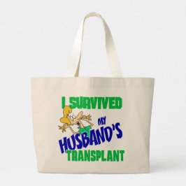 Bolsa Tote Grande Sobrevivi ao transplante do meu marido