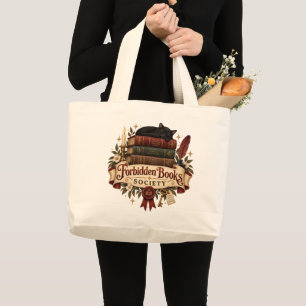 Bolsa Tote Grande Sociedade de Livros Proibidos Livros Banidos