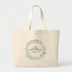 Bolsa Tote Grande Solha de Aquarela da Família Foliage Elegante