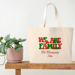 Bolsa Tote Grande Somos Familiares Personalizados A Corresponder Ao