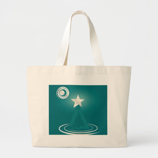 Bolsa Tote Grande Sonho de Natal Jade (Frente)