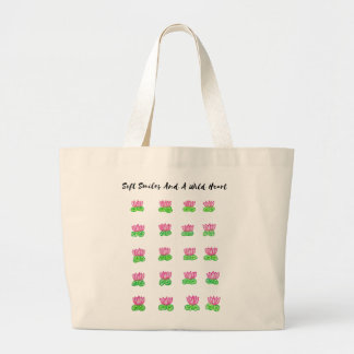 Bolsa Tote Grande sorrisos suaves e um coração selvagem