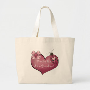 Bolsa Tote Grande Sorte que sou Camisetas e presentes da vovó
