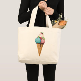 Bolsa Tote Grande Sorvete Tote Bag