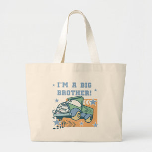 Bolsa Tote Grande Sou um Grande Irmão - Camisetas de Caminhão e Pres