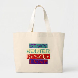 Bolsa Tote Grande Spay o amor neutro do salvamento