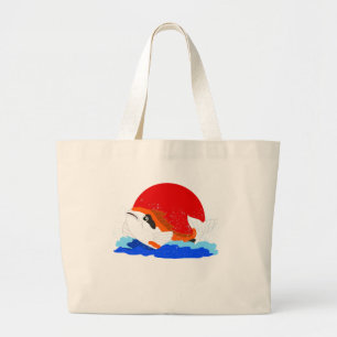 Bolsa Tote Grande Splashing Koi Tote Bag