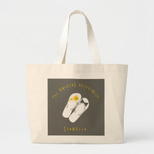 Bolsa Tote Grande Sr & Sra Flip Flops Saco de Casamento da Praia de 