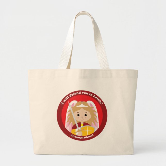 Bolsa Tote Grande St Michael o arcanjo (Frente)