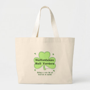Bolsa Tote Grande Staffy Heaven; Staffordshire Rua. Dia de Patrick