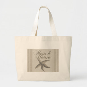 Bolsa Tote Grande Starfish Beach House Seashore Coastal