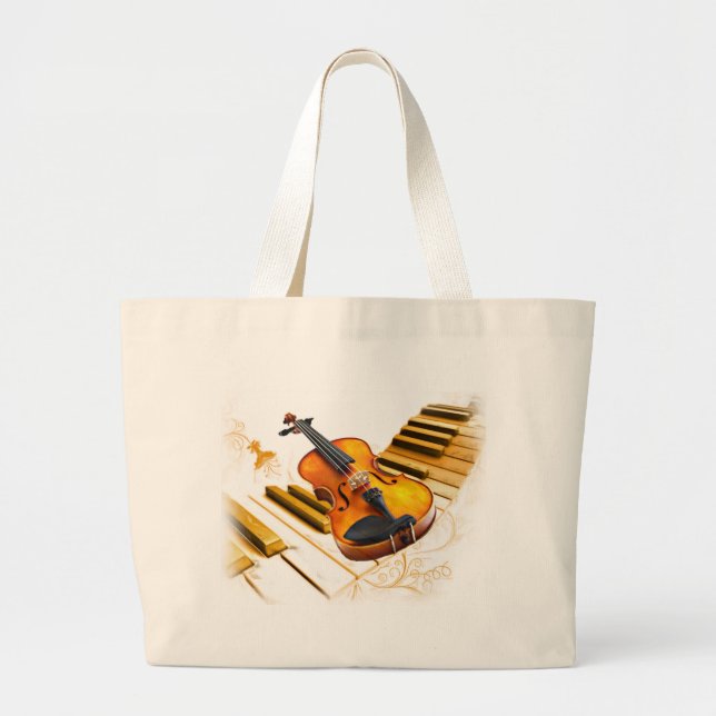 Bolsa Tote Grande Strings e Chaves_ (Frente)