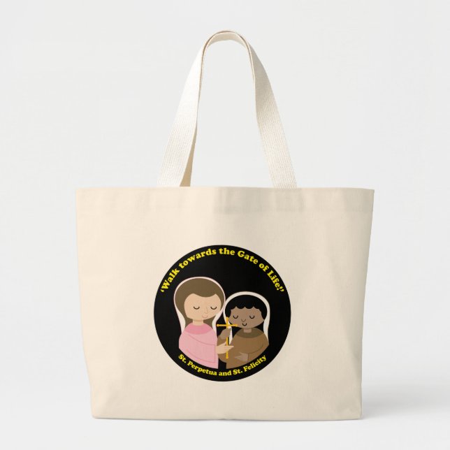 Bolsa Tote Grande Sts. Perpétua e Felicidade (Frente)
