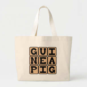 Bolsa Tote Grande Suíno-guineense, animal de estimação ou sujeito