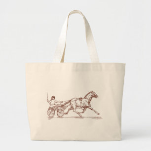 Bolsa Tote Grande sulkies da corrida de cavalos do carro do chicote