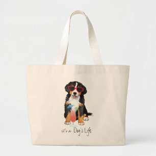Bolsa Tote Grande Summer Bernese Mountain Dog
