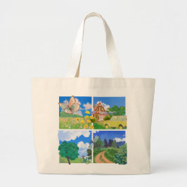 Bolsa Tote Grande Summer Countryside Nature