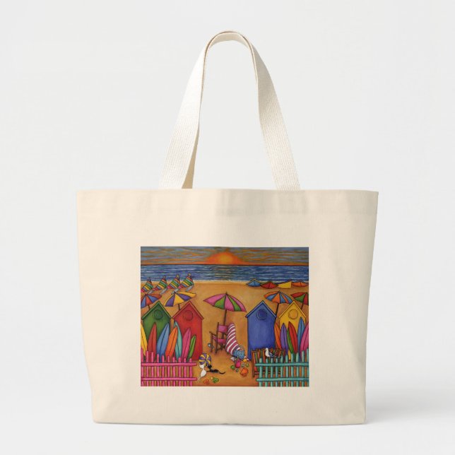 Bolsa Tote Grande Summer Delight Beach Scenz Lisa Lorenz (Frente)