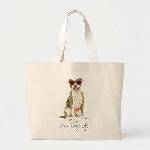 Bolsa Tote Grande Summer Pit Bull Terrier Large Totob Bag