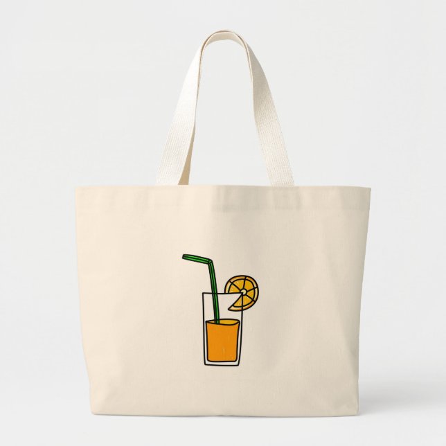 Bolsa Tote Grande sumo de laranja (Frente)