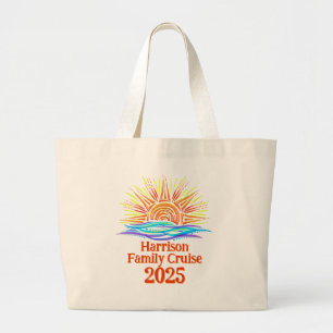 Bolsa Tote Grande Sun e ondas de cruzeiro familiar