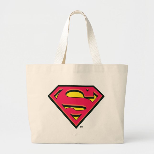 Bolsa Tote Grande Superman S-Shield | Logotipo clássico (Frente)