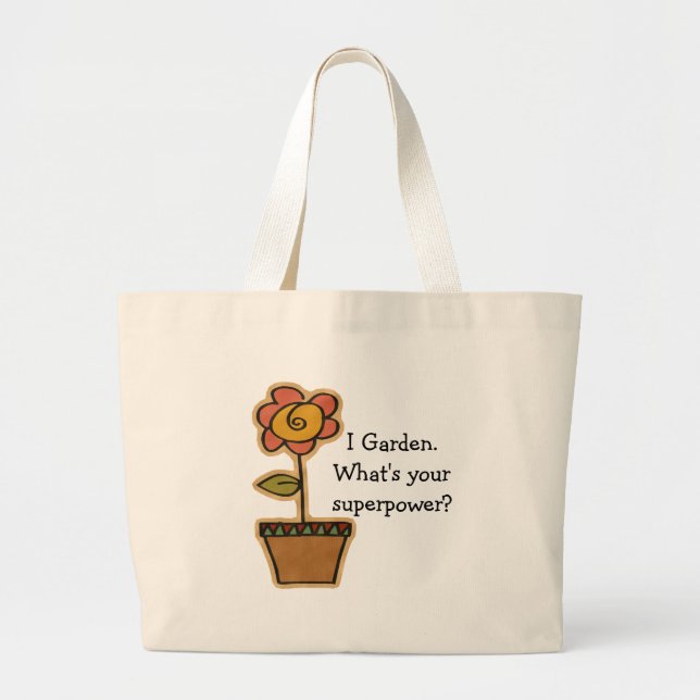 Bolsa Tote Grande Superpotência do Jardim (Frente)