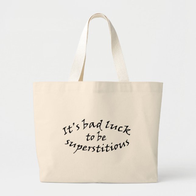 Bolsa Tote Grande Superstição da má sorte (Frente)