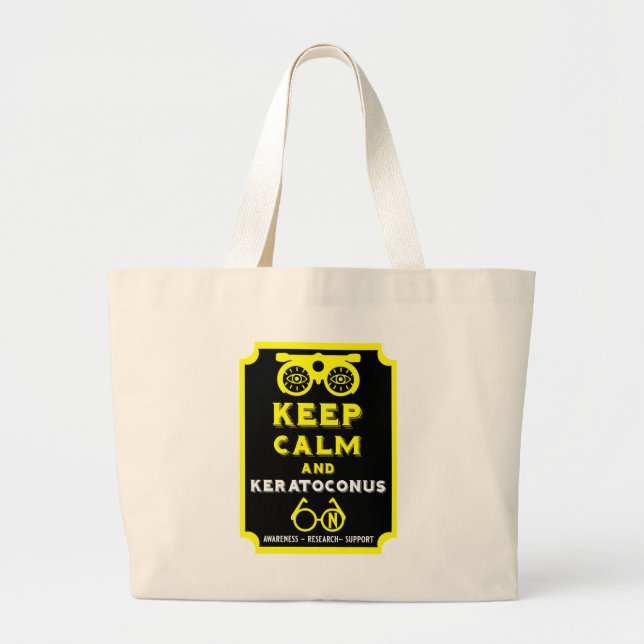 Bolsa Tote Grande Suporte E Consciência De Keratoconus (Frente)