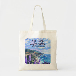 Bolsa Tote Grande Sur California Coastline Retro Costa Oeste