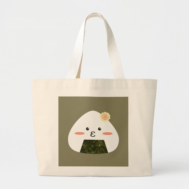 Bolsa Tote Grande Sushi de Onigiri (Frente)
