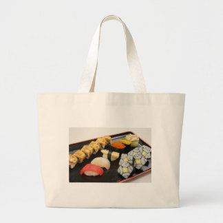 Bolsa Tote Grande Sushi Rolls Sesame Ginger Wasabi Japão Kitchen
