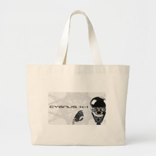 Bolsa Tote Grande T do logotipo do robô do Cygnus X-1 & bocado